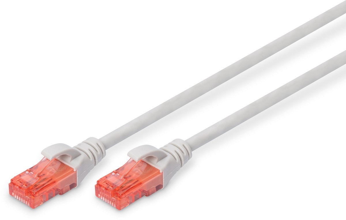 DIGITUS CAT 6 U-UTP patch cord - 0.5m - Grå - 0.5m