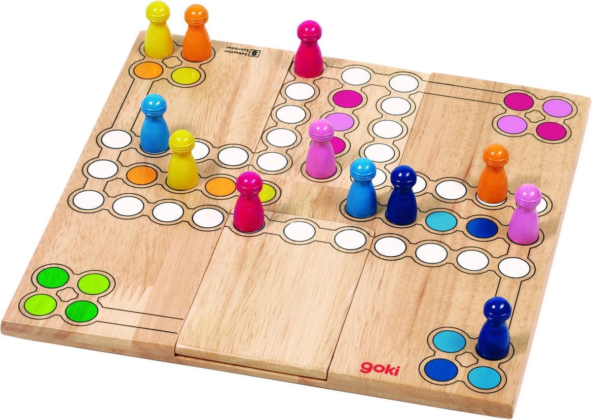Goki Wooden Ludo Game-Variable