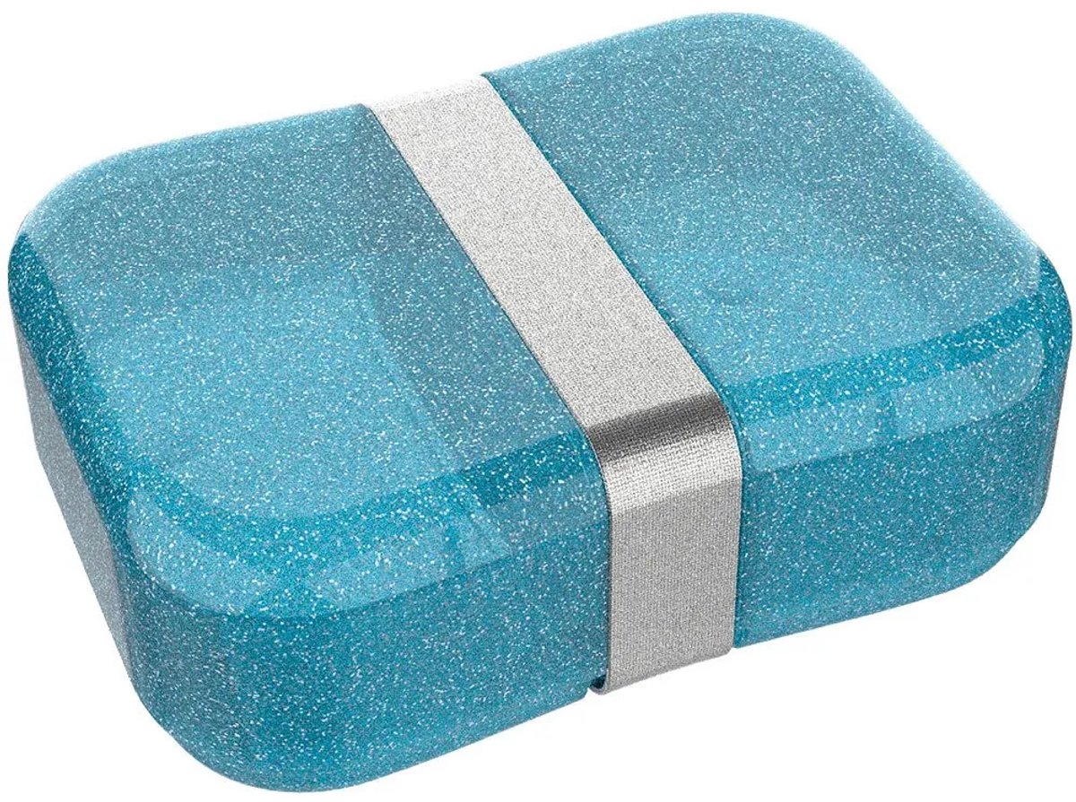 Euromic LUNCH BUDDIES Glitter lunch box w/strap BLUE