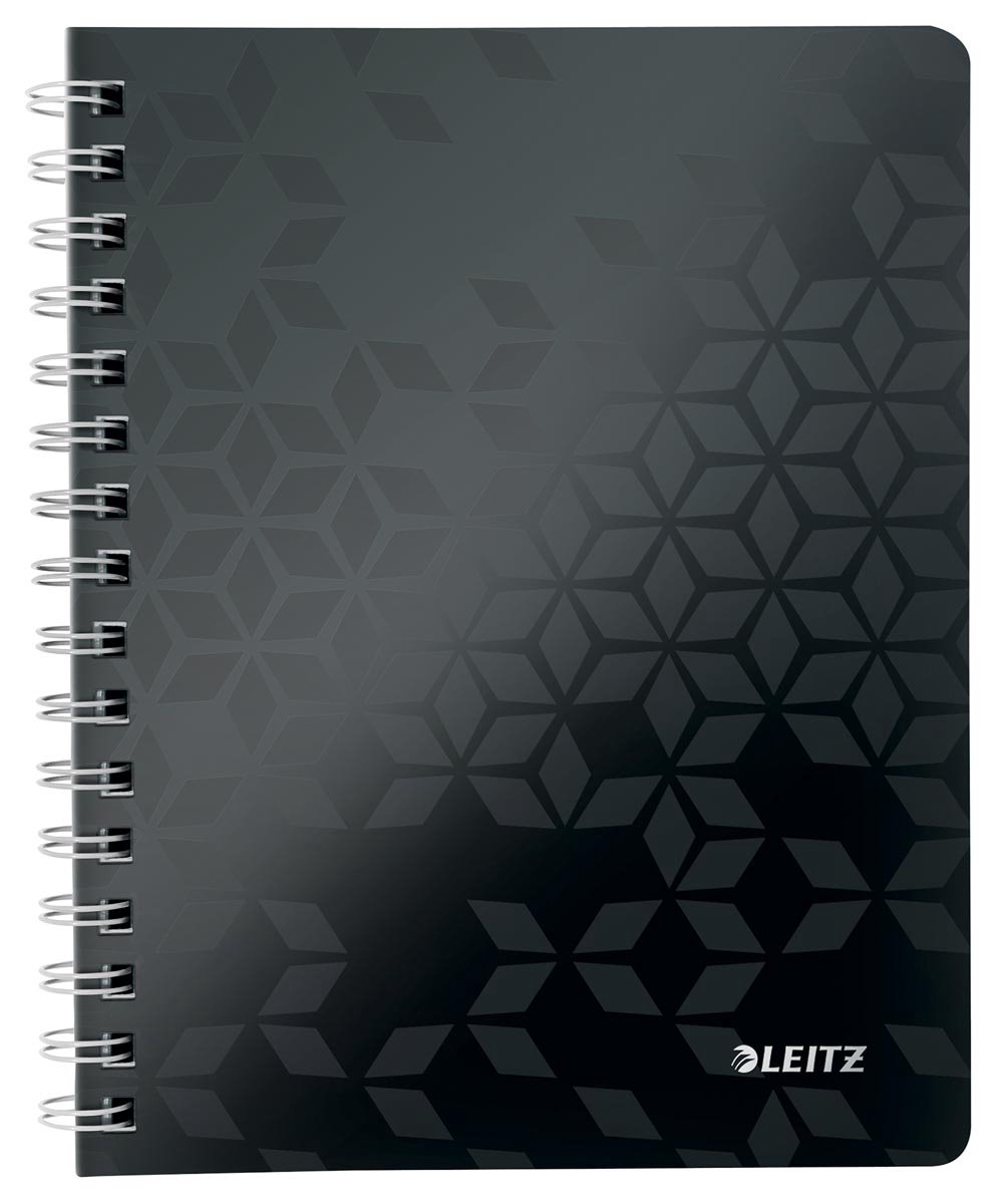 Leitz Notesblok WOW PP A5 linjeret 80 gram 80 ark Sort