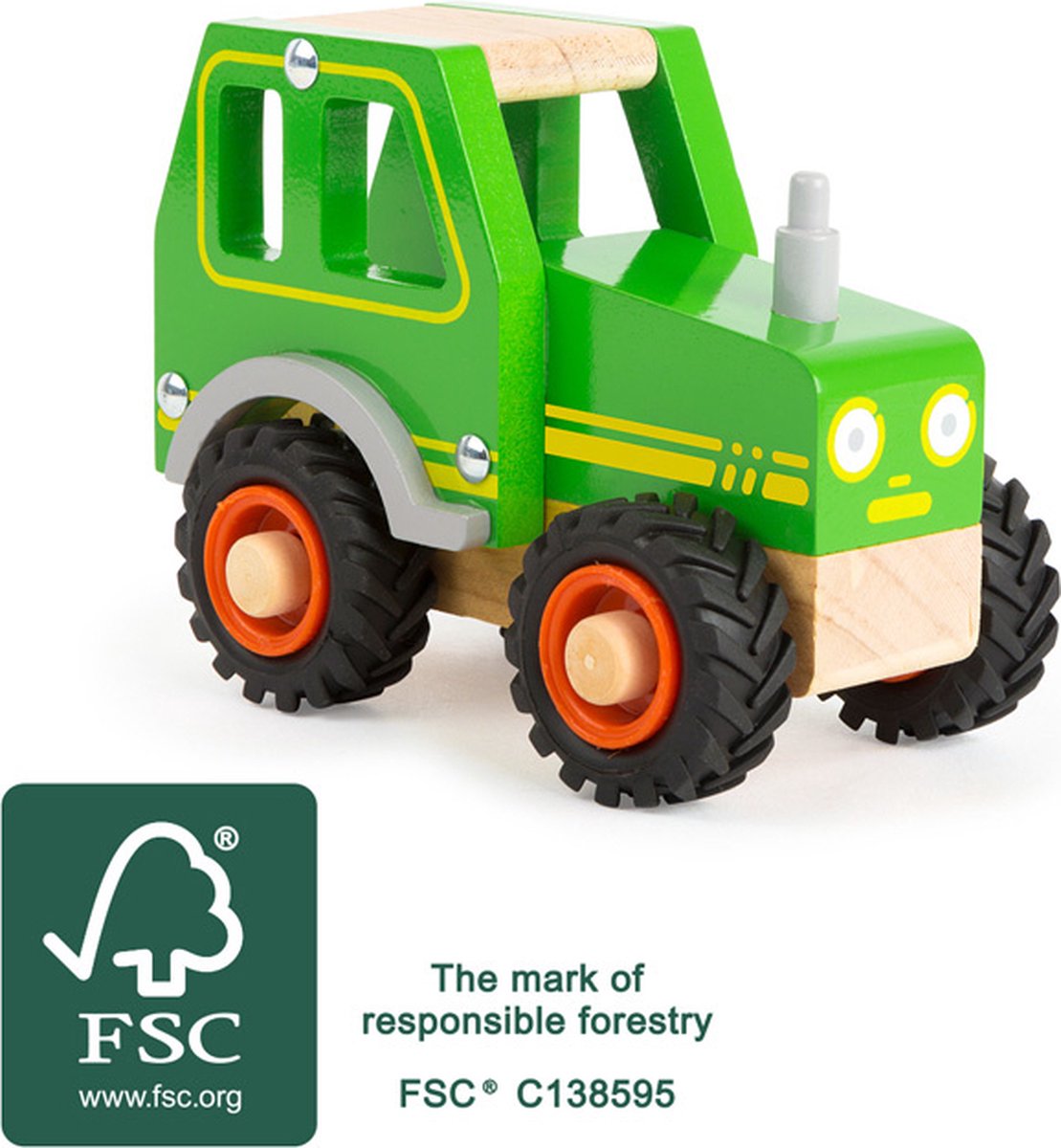 Small Foot - Wooden Tractor Green