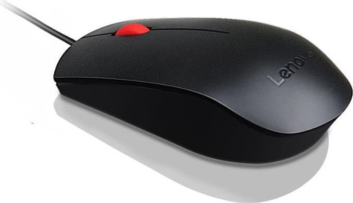 Lenovo Essential - mouse - USB - black - Mus - Optisk - 3 knapper - Sort