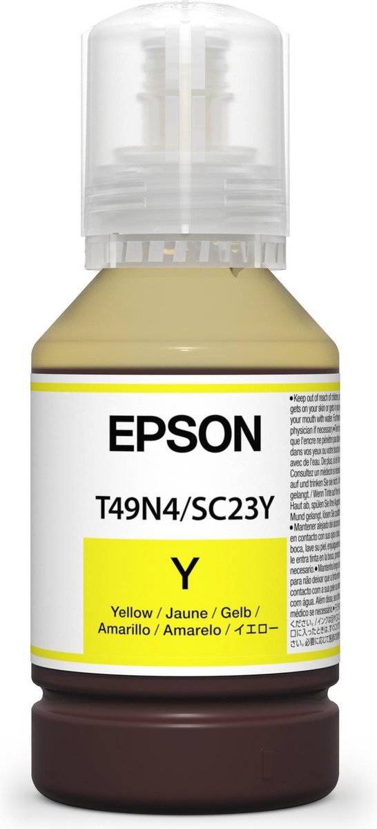 Epson C13T49N400 / T49N Dye Sub Yellow Ink 140ml