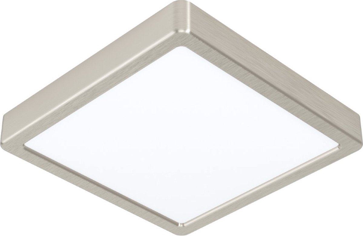 EGLO FUEVA 5 plafond 210x210 mm, 3000K, børstet stål