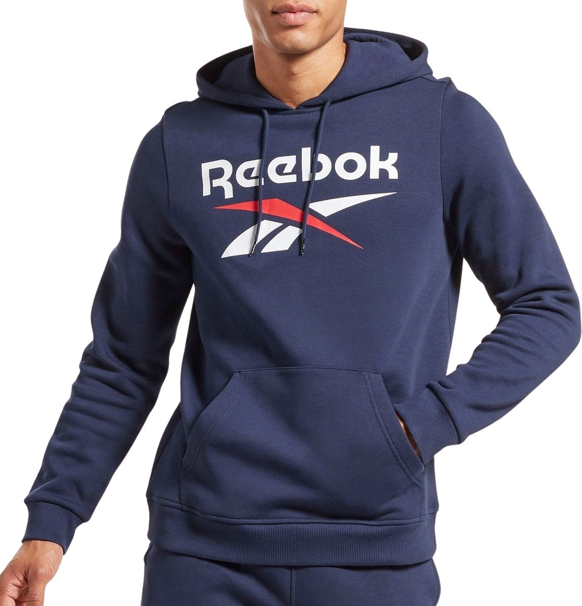Felpa con cappuccio Reebok Identity Stacked Logo
