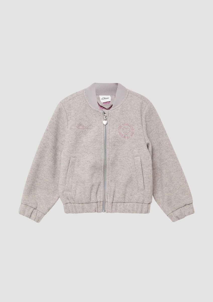 Teddyjacke mit Stickerei vorne und hinten Mädchen s.Oliver