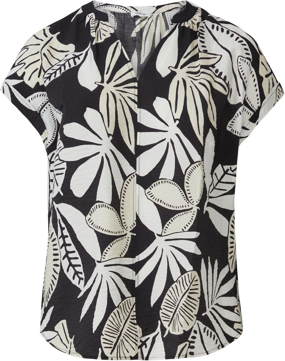 Texturiertes Blusenshirt mit Raffung Damen s.Oliver