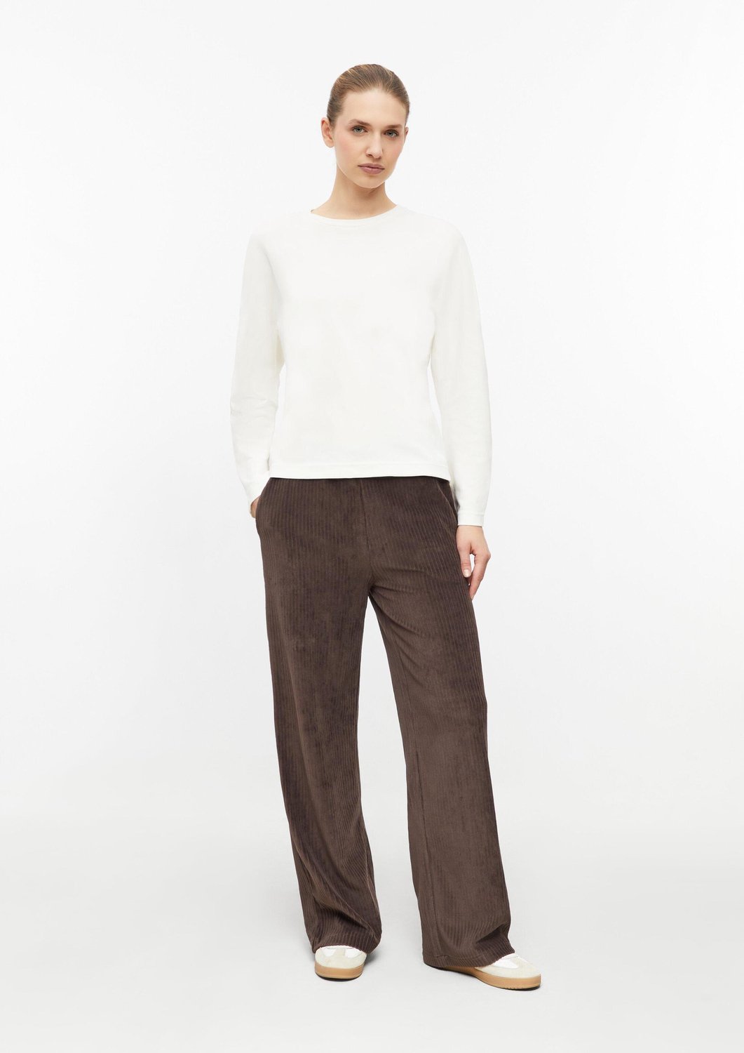 Weite Beinschnitt Hose mit elastischem Bund und italienischen Taschen für Damen s.Oliver