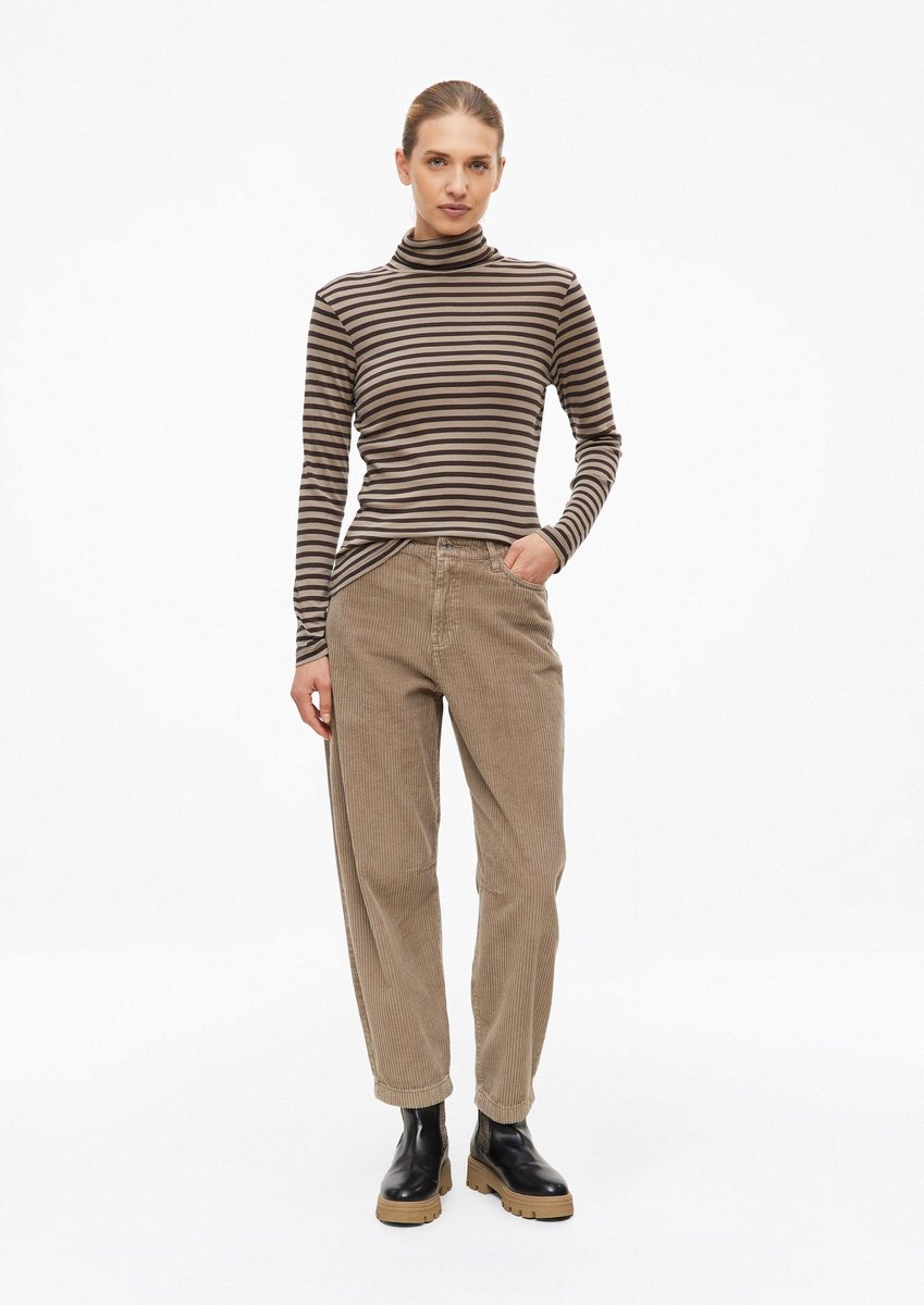 7/8 Hohe Taille Gerade Beine Ausgewaschen Damenhose s.Oliver