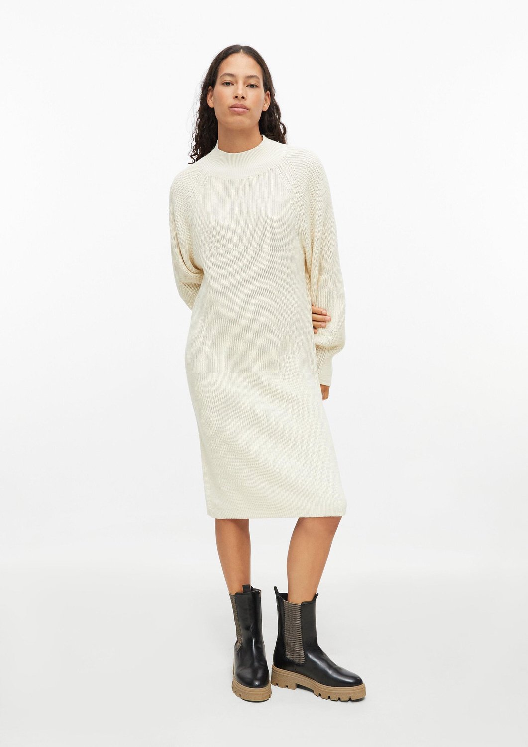 Robe midi Relaxed Fit mit Stehkragen für Damen s.Oliver