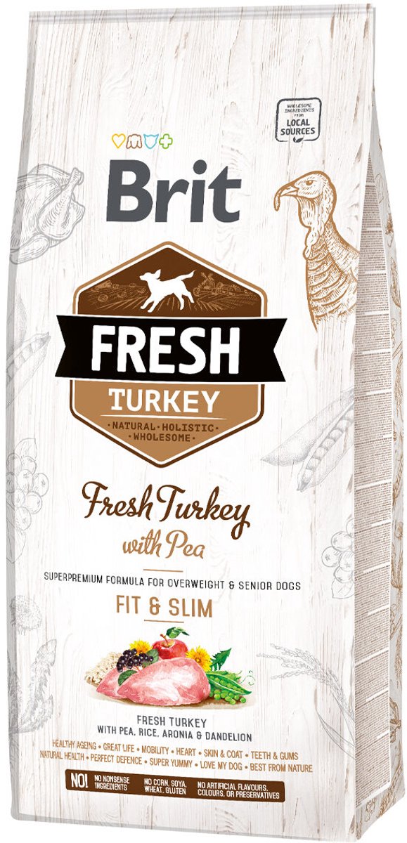 Brit Fresh Light Fit & Slim Tacchino con Piselli - Set %: 2 x 12 kg