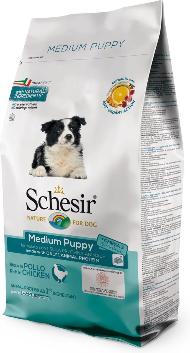 Schesir Dog Dry Medium Puppy con Pollo - Set %: 2 x 12 kg