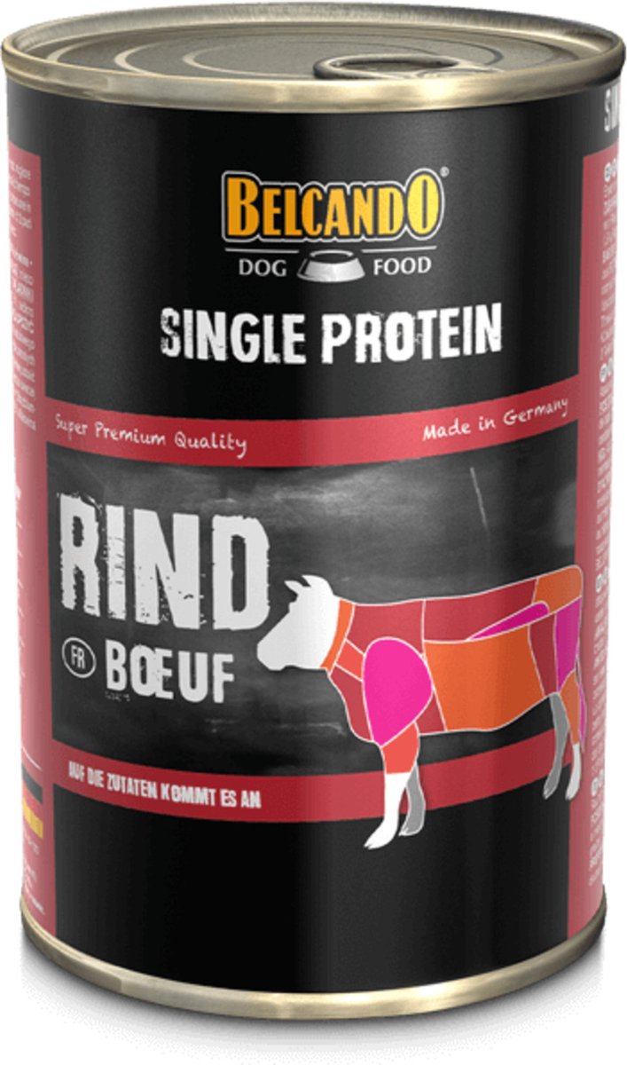Multipack risparmio! Belcando Single Protein 12 x 400 g Umido per cani - Manzo