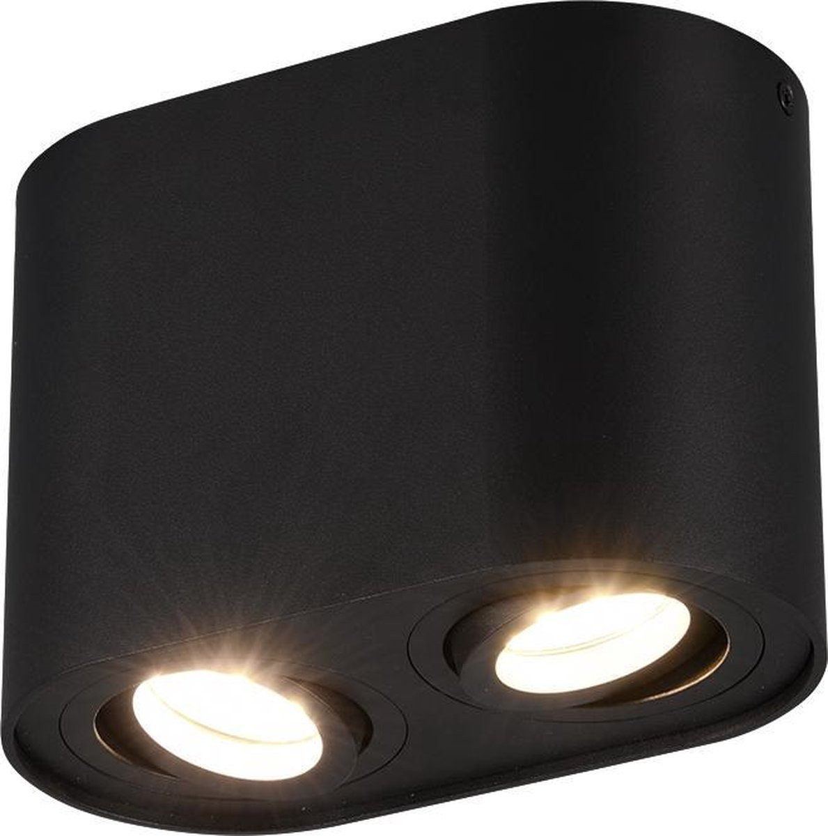 Plafoniera 2 luci nera Cookie Trio