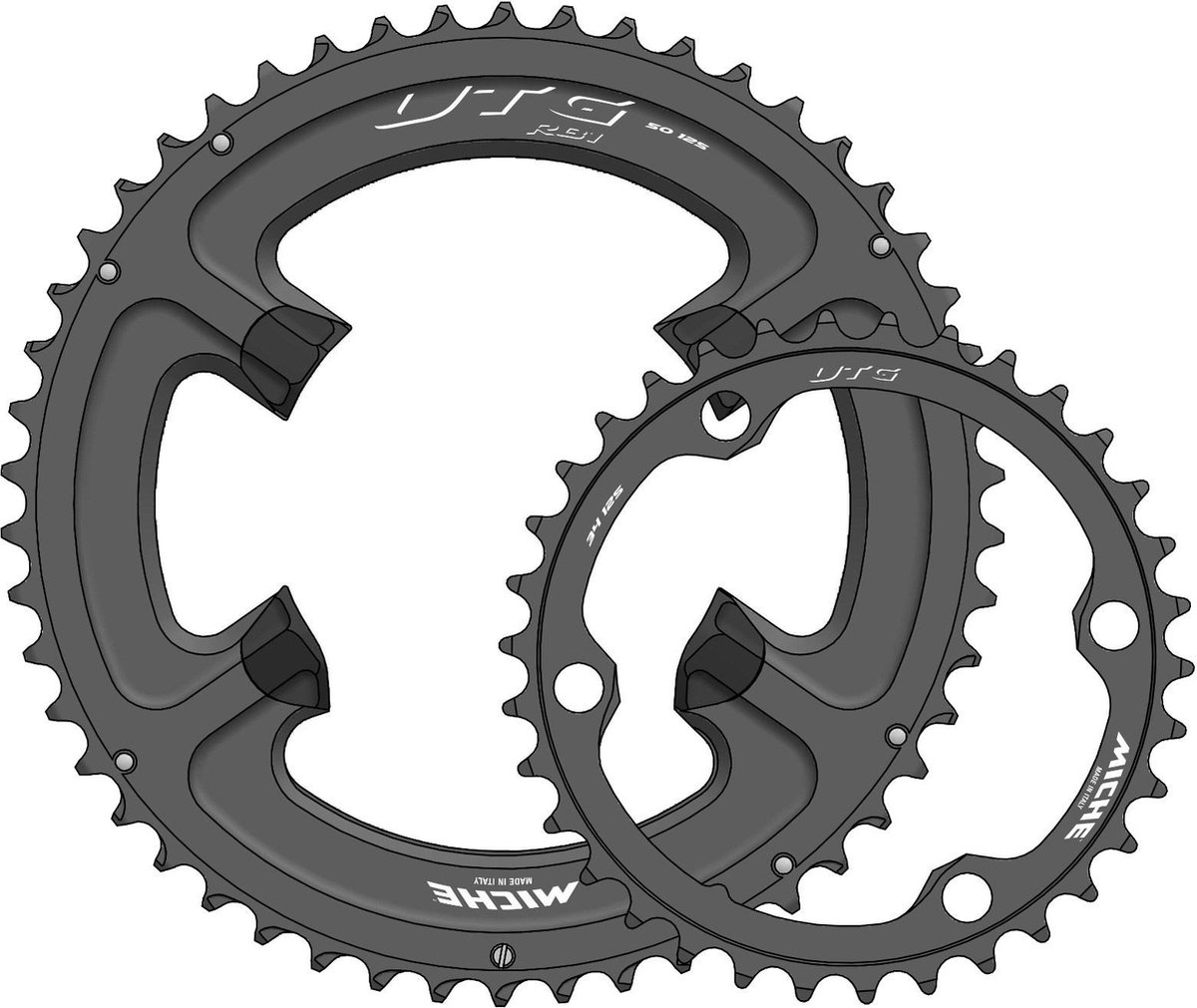 Miche Kettenblatt UTG 8100 12fach 56Z schwarz mit Schrauben