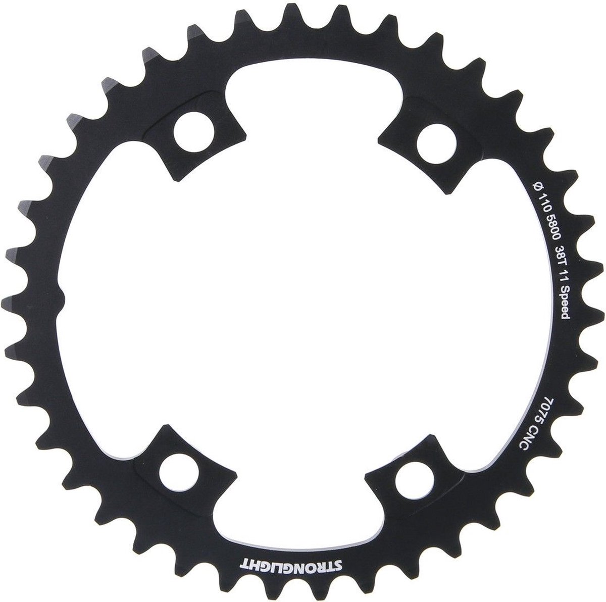 Stronglight Kettenblatt 7075 schwarz 11fach 110 38Zähne Shimano FC-5800
