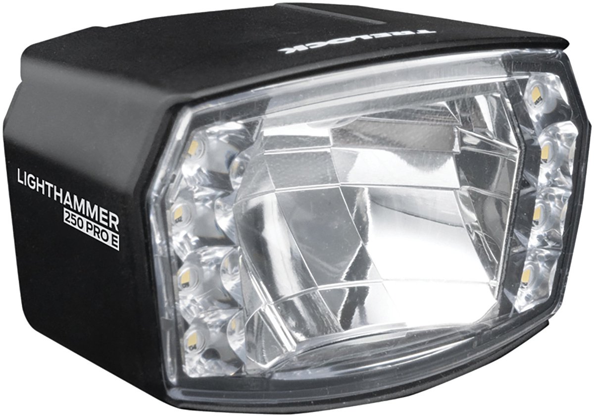 Trelock LS 990 LIGHTHAMMER PRO 250 E-Bike-Frontscheinwerfer 250 Lux - Schwarz