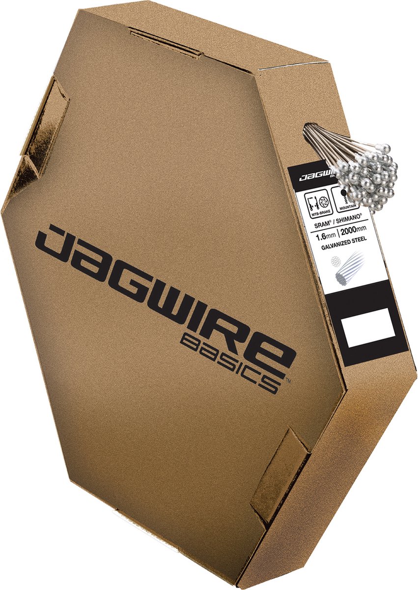 Jagwire Bremszug Mountain Basic Stahl verzinkt 1,6 x 2000 mm Silber - preiswerter Ersatzzug