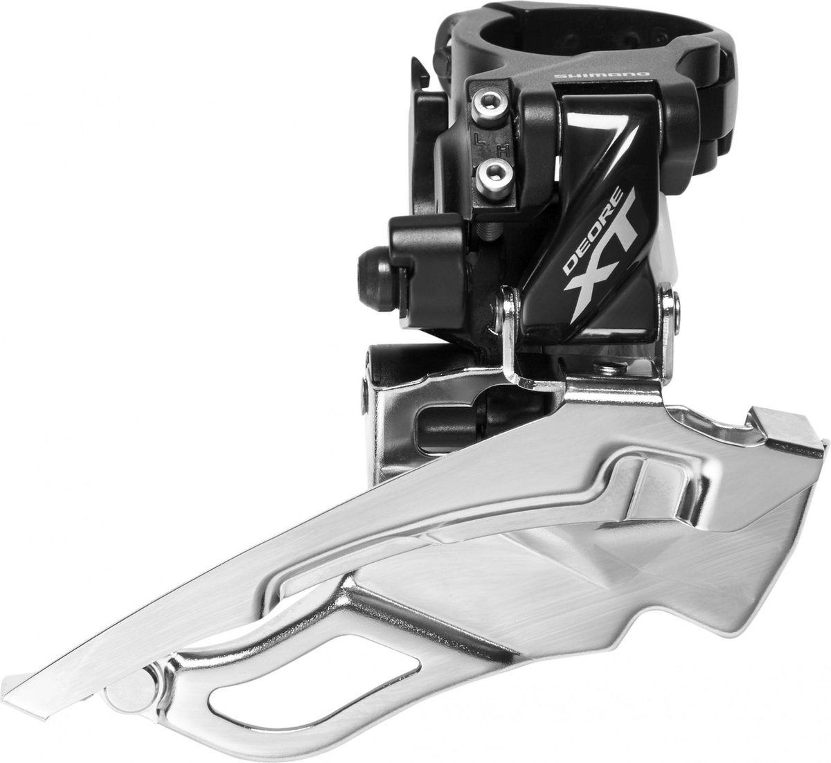 SHIMANO DEORE XT FD-T8000 Umwerfer 3-fach Trekking, Schelle hoch, Dual-Pull - präzise Frontschalt-Performance