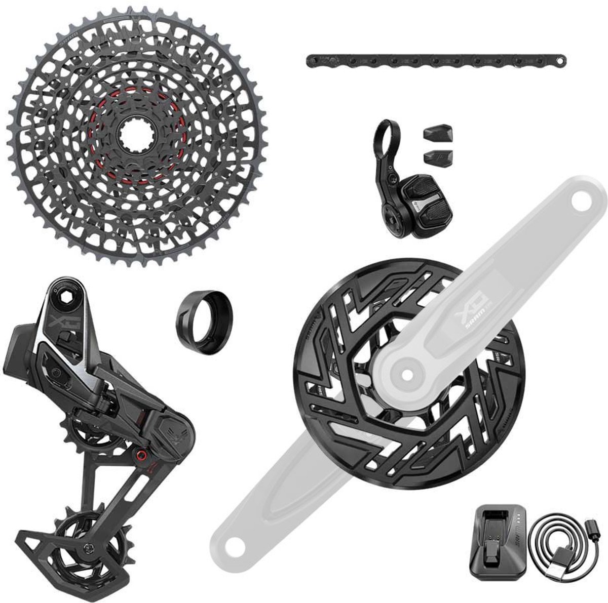 SRAM Kit XO AXS Eagle Transmission ohne Kurbelarme E-MTB 104 mm - High-End Schaltperformance
