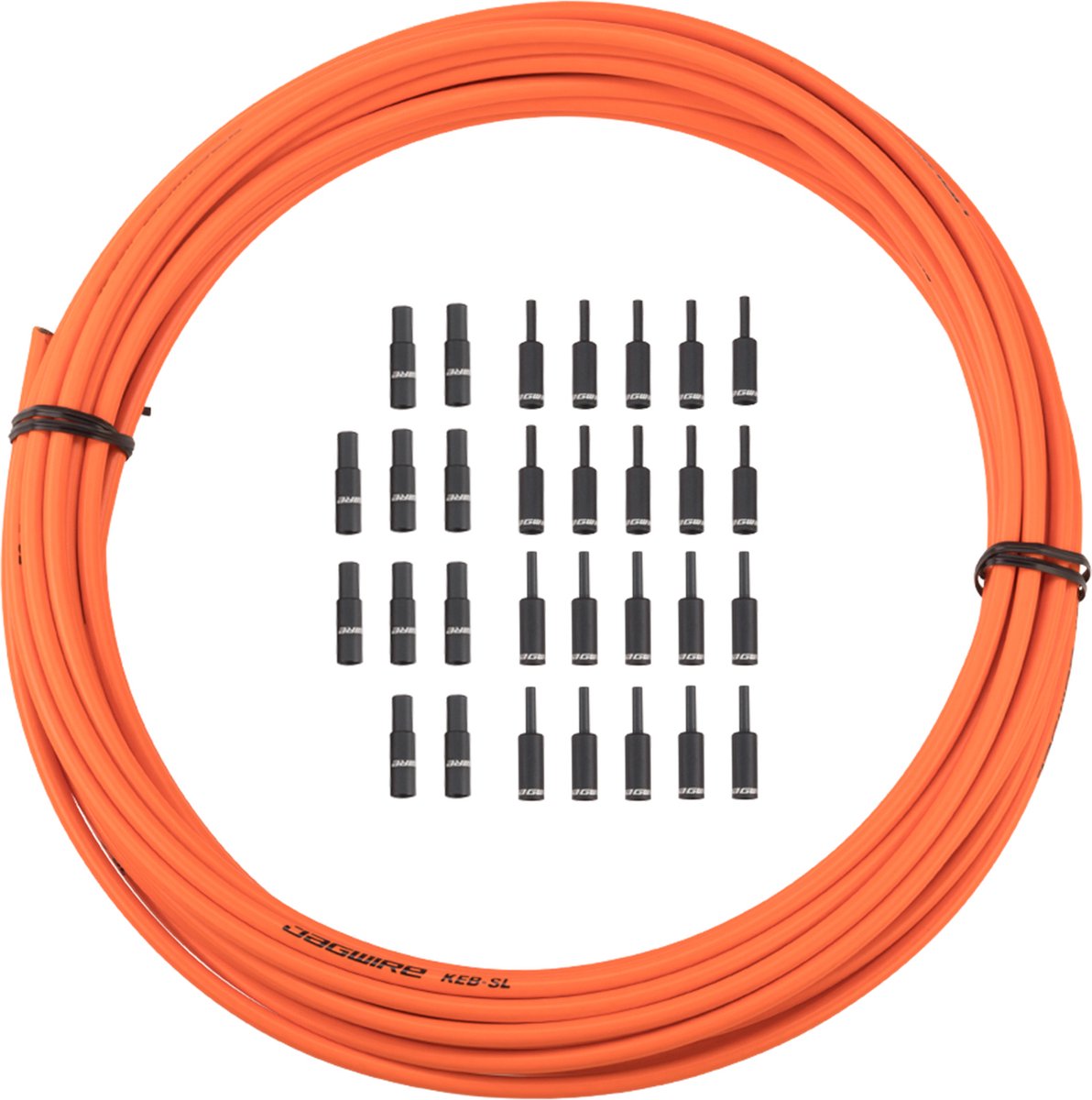 Jagwire Bremszugaußenhülle KEB-SL 5.0 mm x 10 m Orange - leichtes Performance-Upgrade