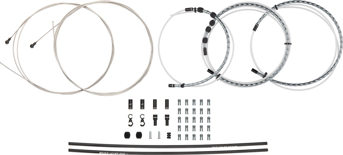 Jagwire Bremszugset Road Elite Link Standardlänge Grau - leichtes, direktes Bremsgefühl
