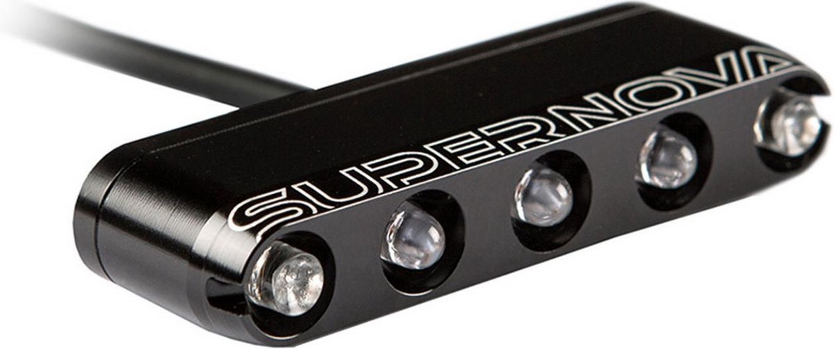 Supernova M99-E6 Tail Light Rückleuchte 12 V, Bremslichtmodus, schwarz - maximale Sichtbarkeit fürs E-Bike