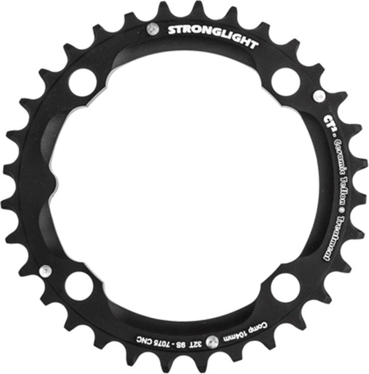 Stronglight Kettenblatt CT2 schw 104MM Lockkr 32Z