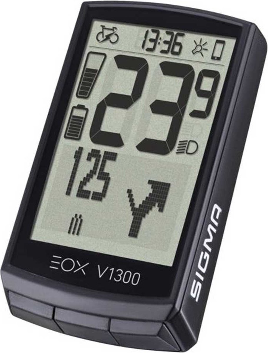 Sigma EOX VIEW 1300 E-Bike-Computer Schwarz - Kabelloses Display mit Komoot-Navigation