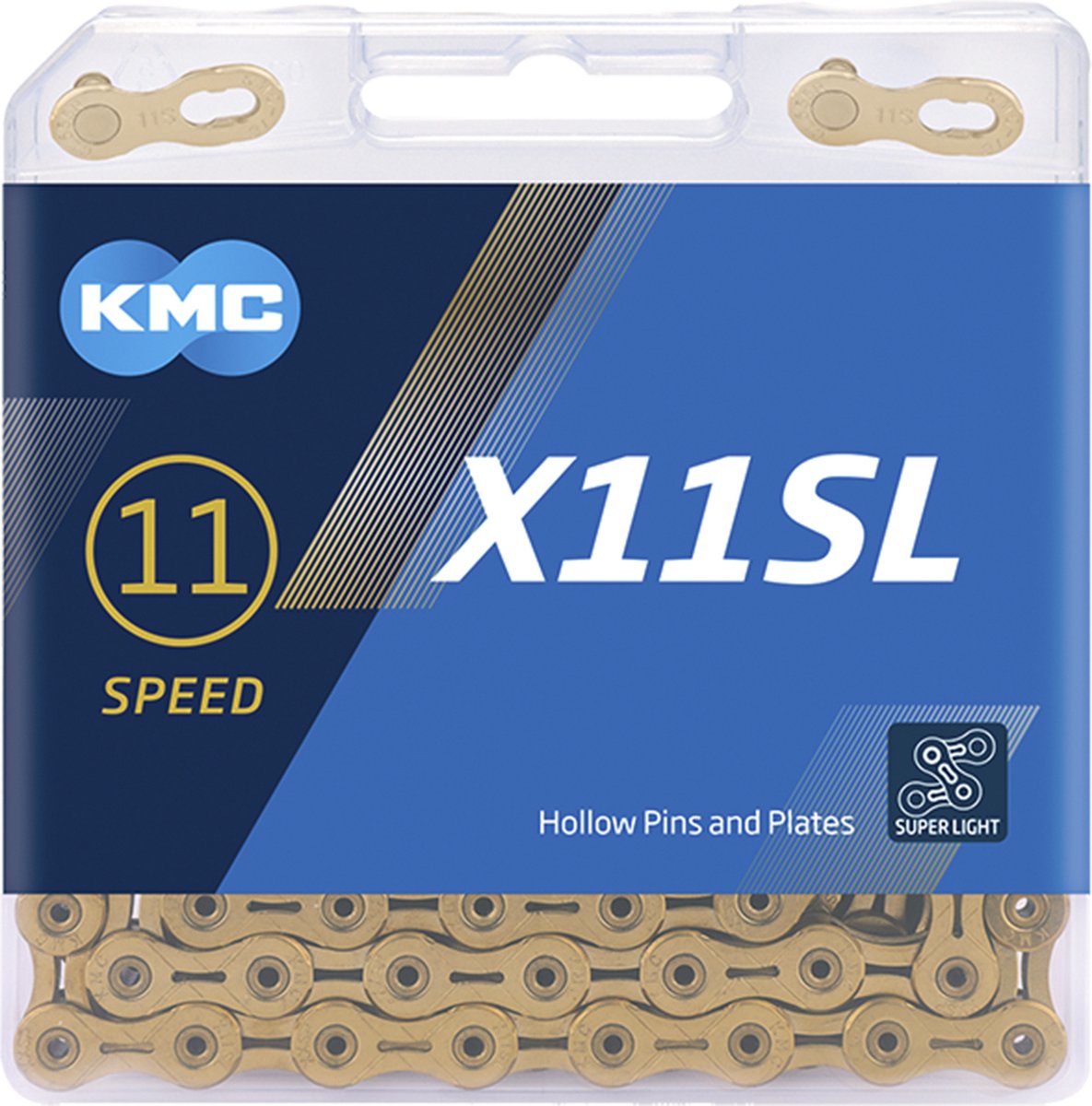 KMC Kette X-11-SL gold/schwarz 11s/118 Gl