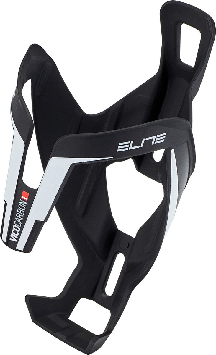 Elite Trinkflaschenhalter Vico Carbon Carbon schwarz matt/weiß