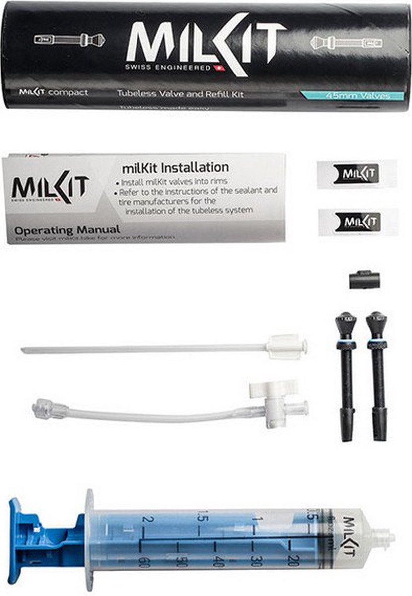 milKit Compact 75 Tubeless Nachfüllkit - Wartung ohne Reifen abzuziehen