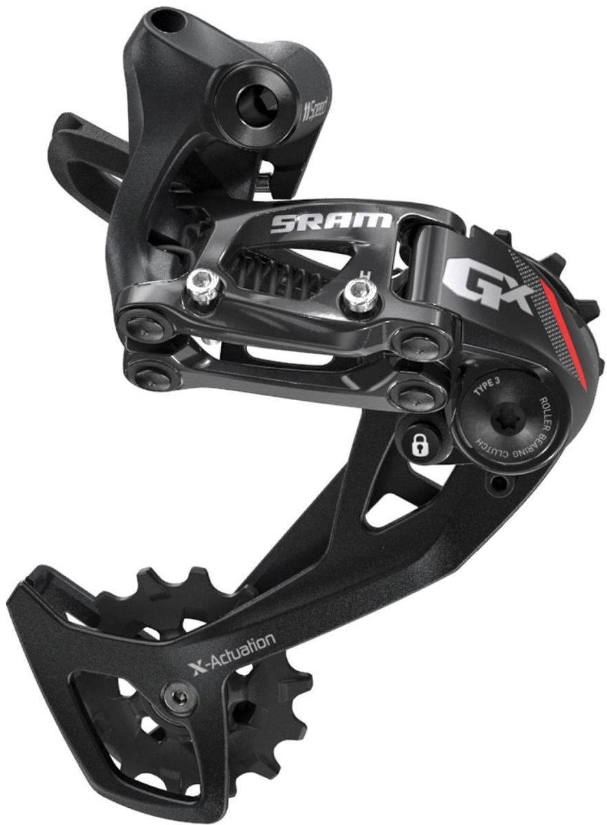 SRAM Schaltwerk GX 2x11 schwarz-rot / mittellang - 2x11, rot