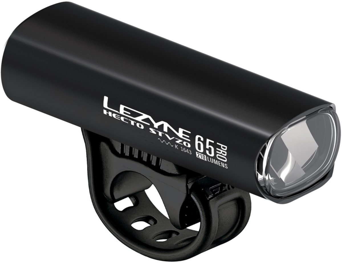 Lezyne Front Scheinwerfer LED weiß Hecto Drive Pro 65 65 Lux 3 Modi StVZO Akku schwarz glänzend