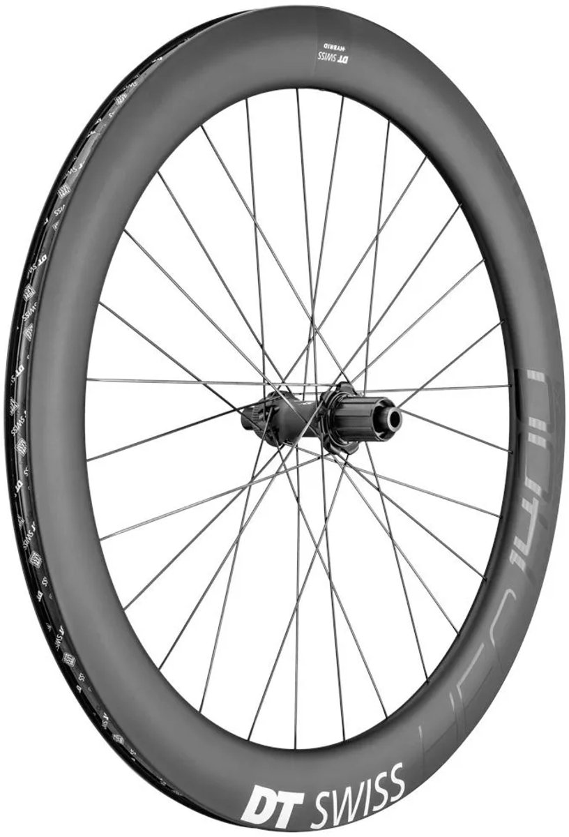 DT Swiss Laufrad HEC 1400 Spline 29" 62 mm schwarz - aerodynamisches eRoad-Carbonrad