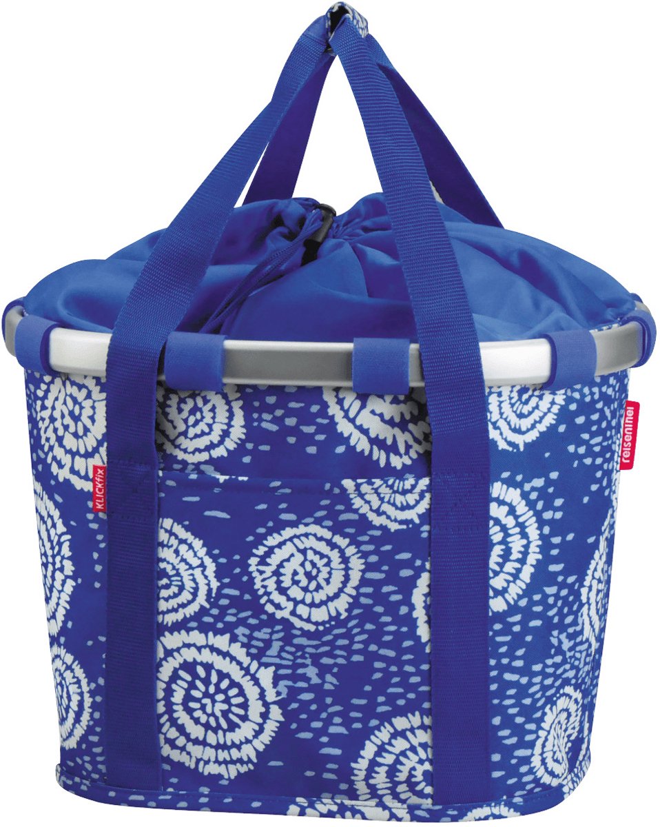 KLICKfix Fahrradkorb Reisenthel Bikebasket Batikstrong Blue 26x35x28 cm