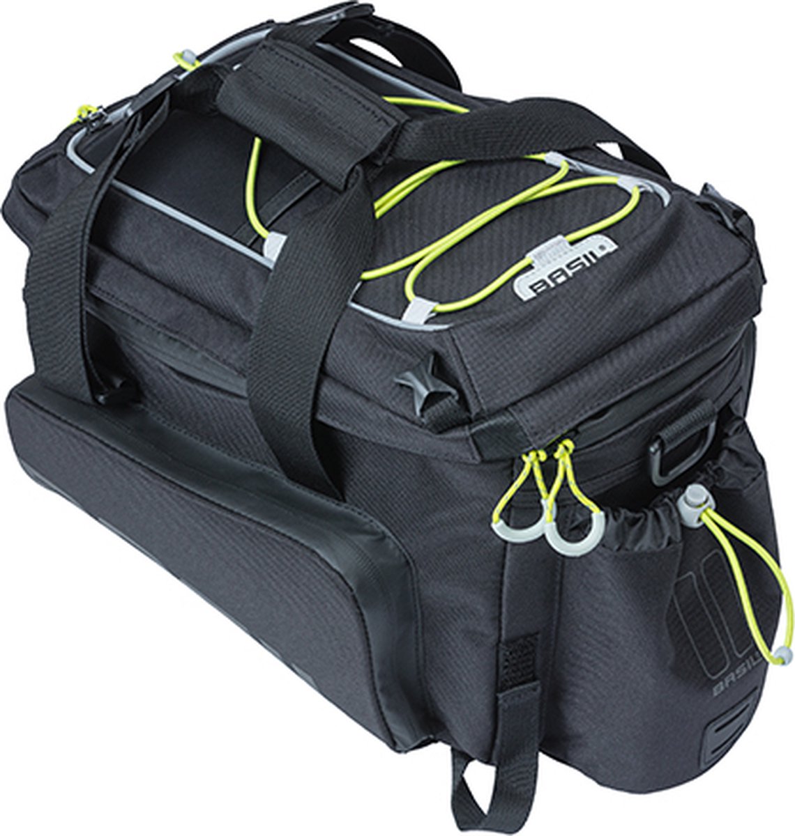 Basil Miles Trunkbag XL Pro Gepäckträgertasche 36L - schwarz lime 31x23x20 cm