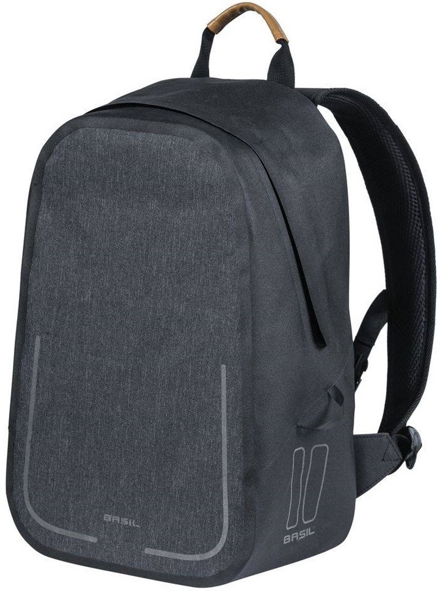 Basil Fahrradrucksack Urban Dry charcoal melee 18l 33x19x50
