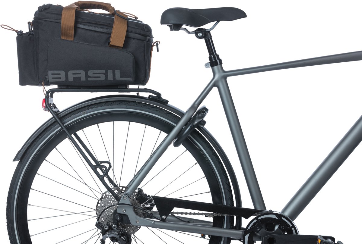 Basil Miles Trunkbag XL Pro Gepäckträgertasche 36L - Wasserdicht Schwarz Braun