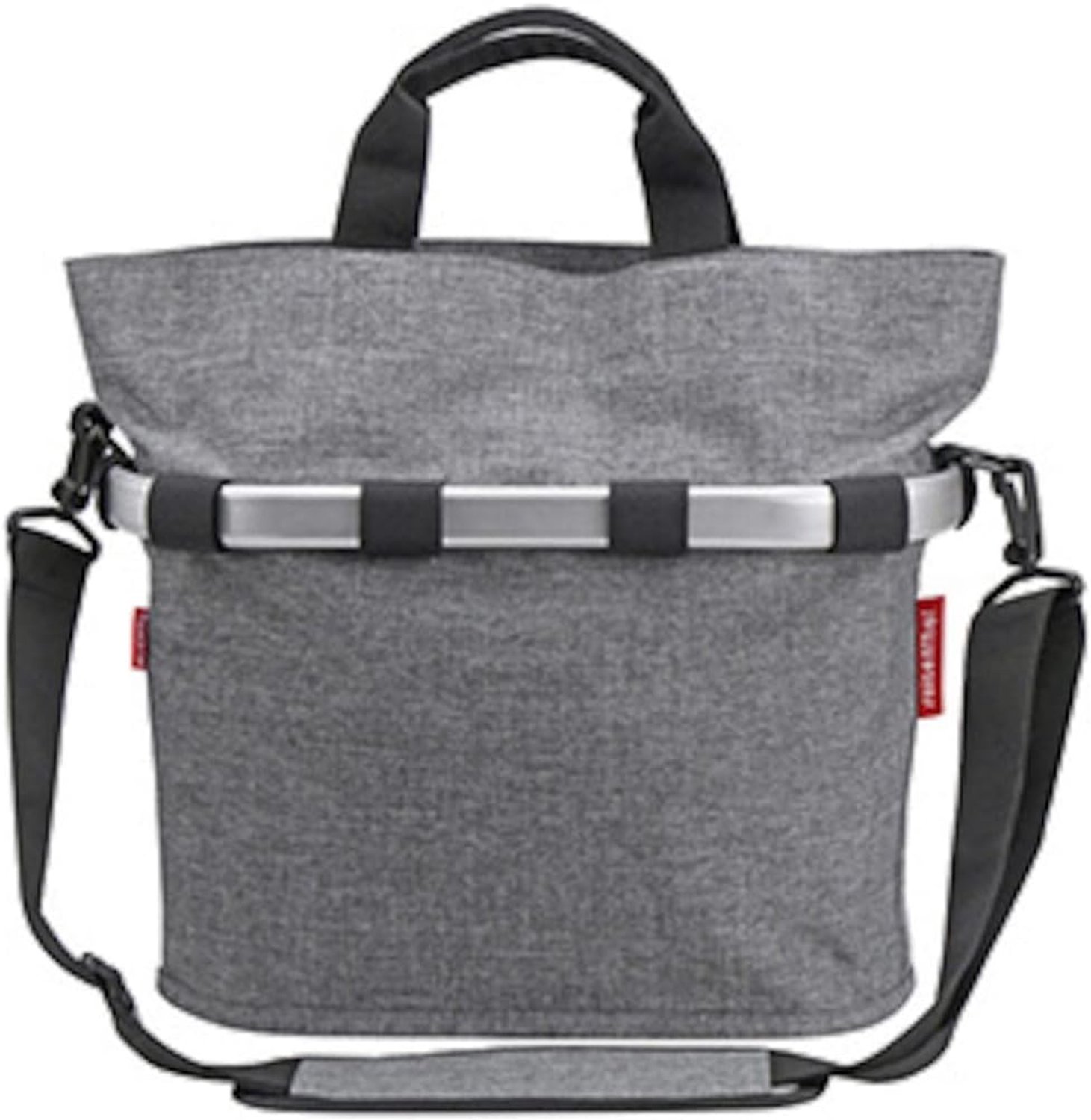 KLICKfix City-Tasche Bikebasket oval Reisenthel grau 17,5 x B 31 x H 34cm