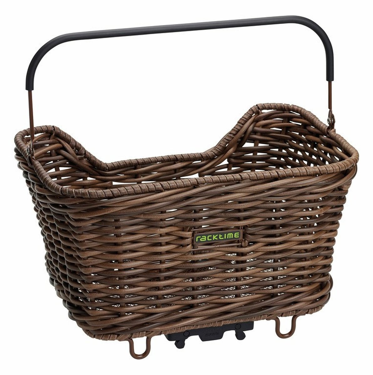 Racktime Baskit Willow Fahrradkorb 20 L braun 43x31x24,5 cm, Korb mit Snapit Adapter, Gepäckträger-Systemkorb