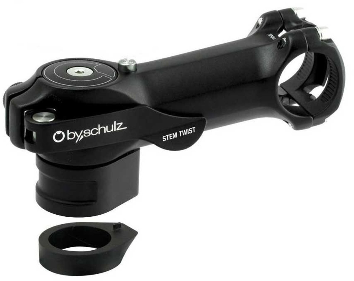 by,schulz Vorbau Twist SDS 105 mm Ø 31,8 mm schwarz - platzsparender Drehvorbau