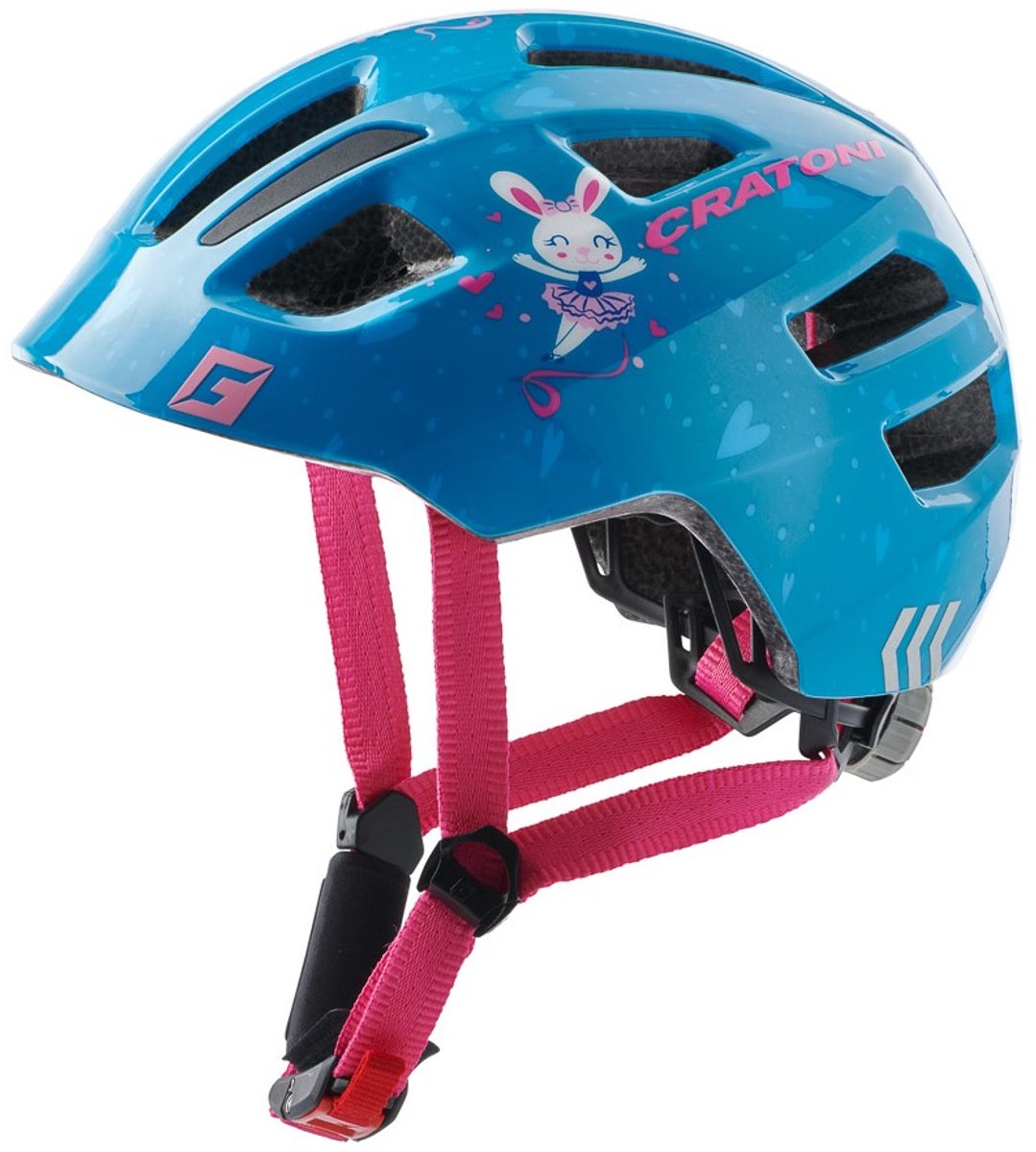 Cratoni Kinderhelm Maxster Kid Hase blau glanz S/M 51 bis 56cm