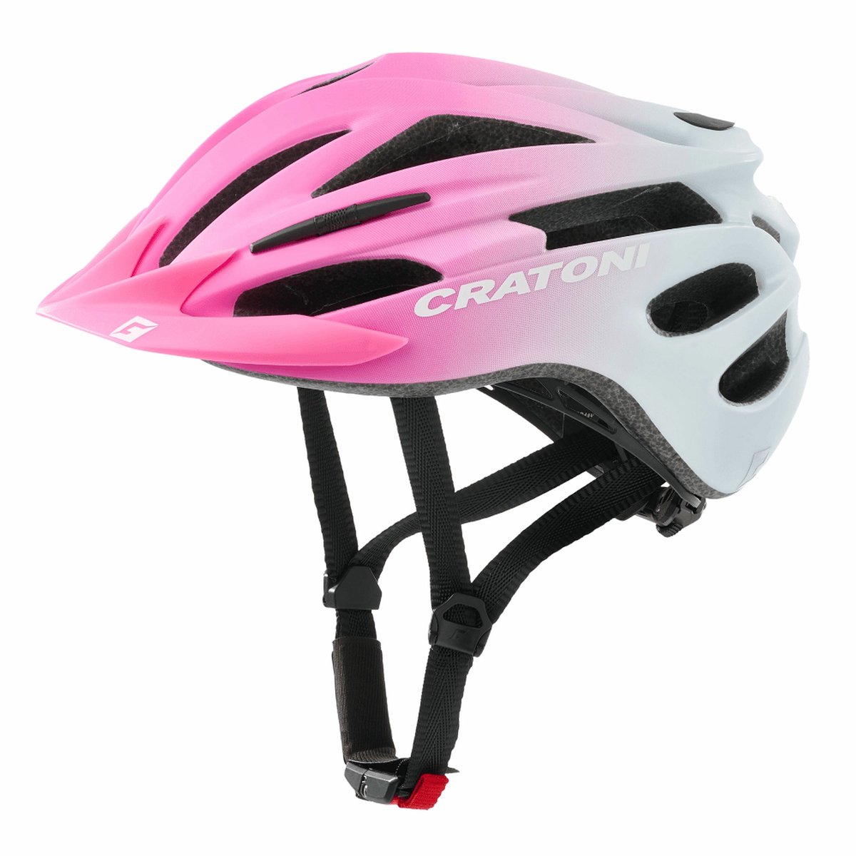 Cratoni Kinderhelm Pacer jr pink weiß matt S/M 54 bis 58cm