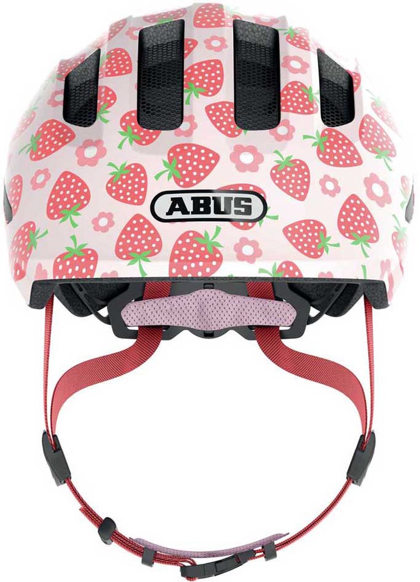 Abus Kinderhelm Smiley 3.0 LED rose strawberry M 50 bis 55cm