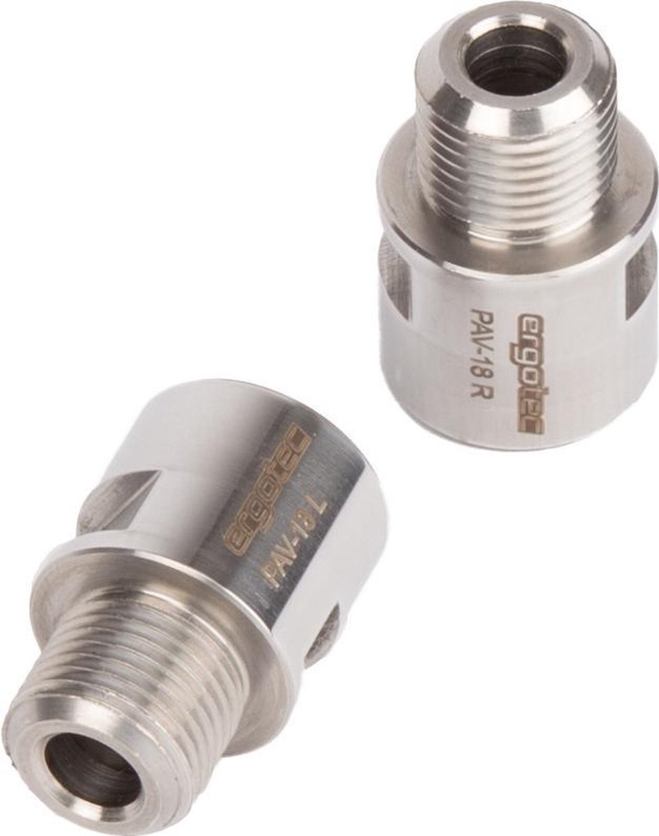 ergotec Humpert Pedal Achsverlängerung Paar silber 18mm 06019001 - Achse