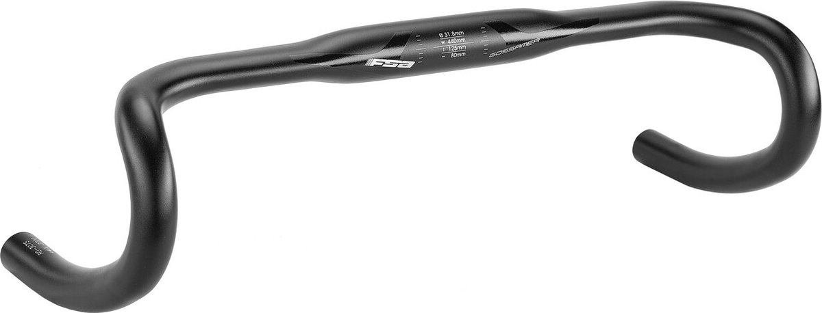 FSA Gossamer Compact Lenker 31,8 x 420 mm Schwarz - Ergonomisches Flat-Top Design aus Al6066