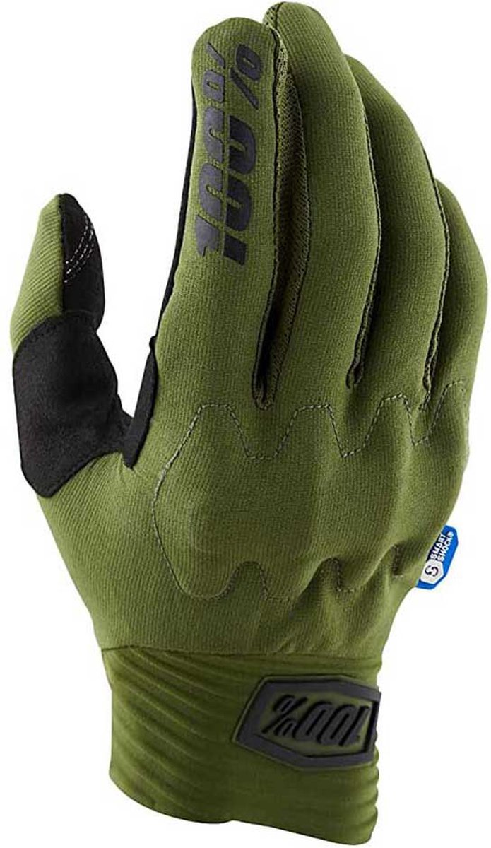 100% Cognito Smart Shock Gloves S Army Green / Black - maximaler Schutz und Kontrolle