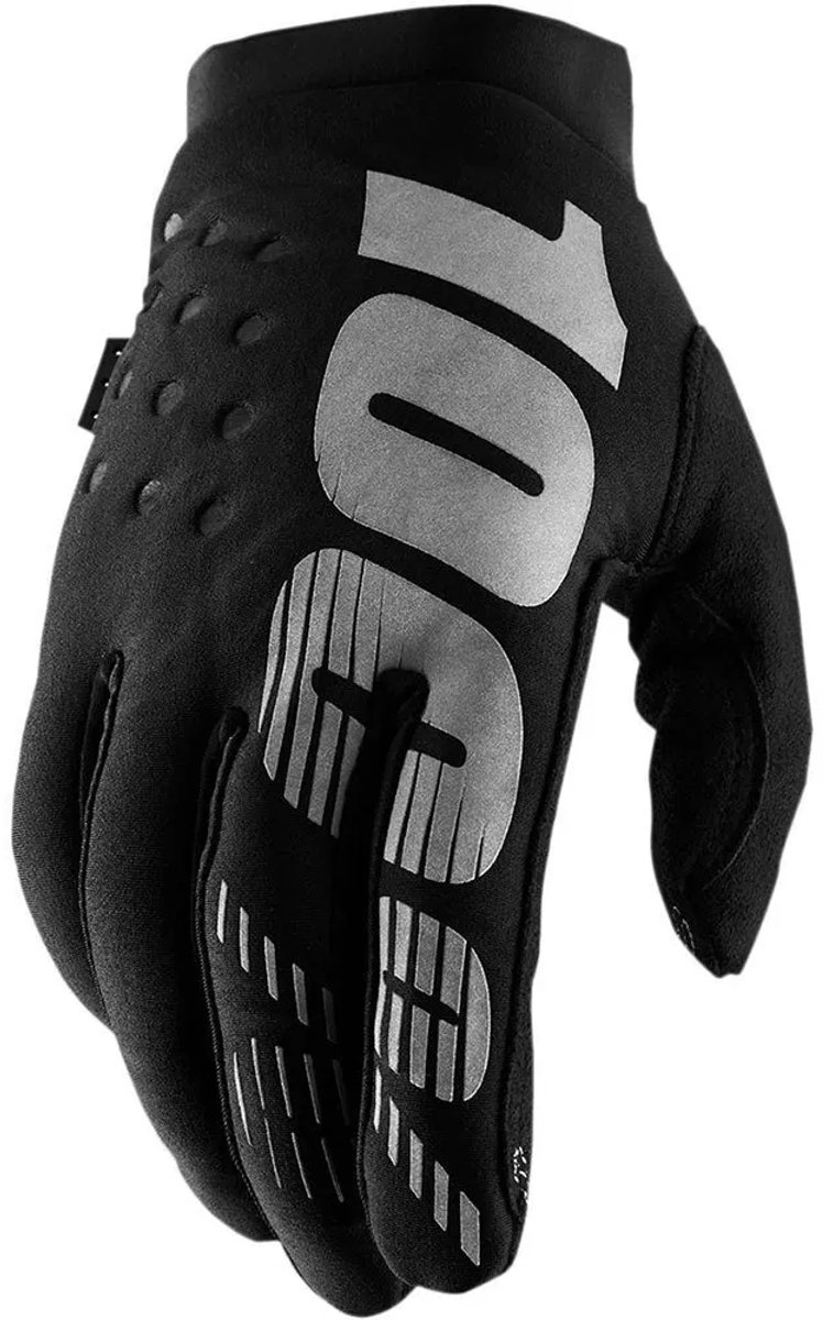 100% Brisker Women's Cold Weather Gloves XL black - warmer MTB-Handschuh mit direktem Griffgefühl