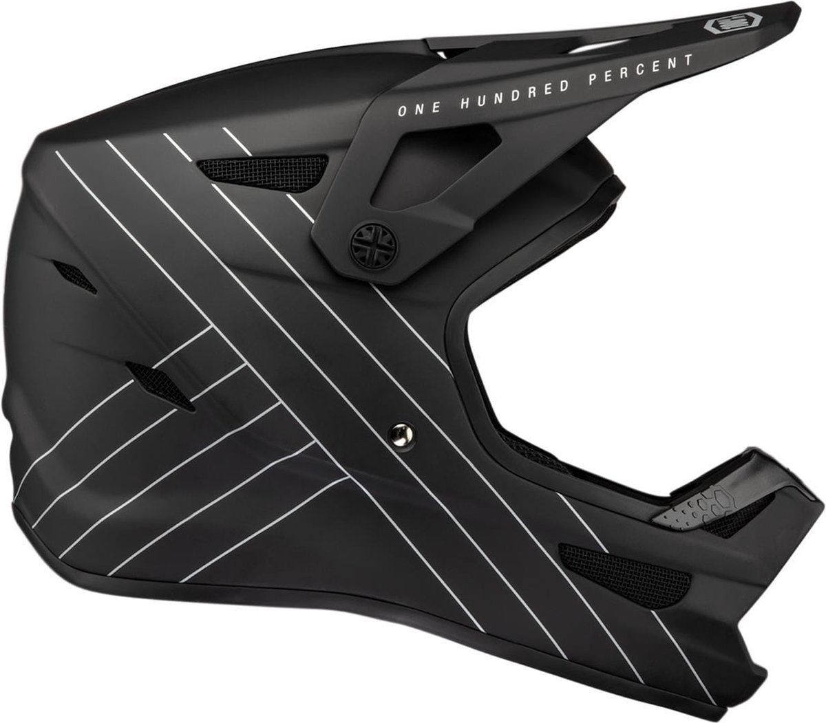 100% Status helmet XS black - leichter Fullface-Helm mit maximalem Schutz